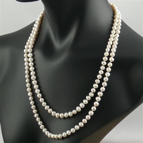 Long White Pearl Necklace | The Real Pearl Co