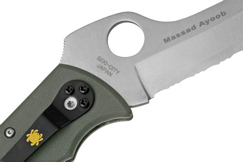 Spyderco Massad Ayoob Cruwear Serrated Grey G C Gsgy Sprint Run