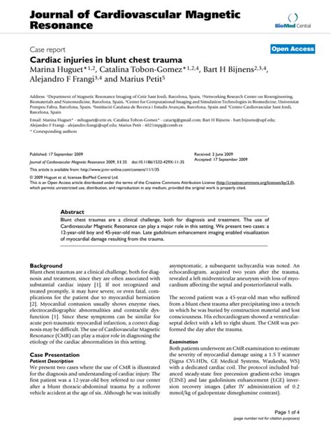 Journal Of Cardiovascular Magnetic Resonance