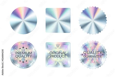 Quality Hologram Sticker Holographic Labels With Silver Texture