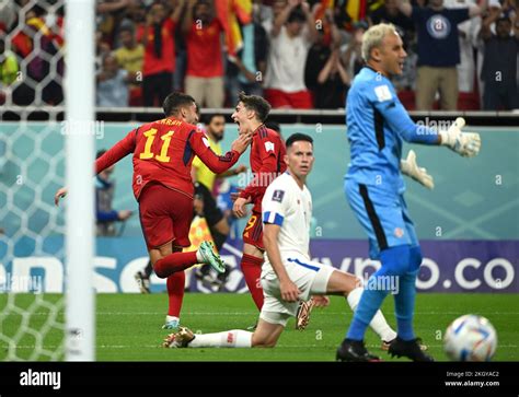 Doha Qatar Rd Nov Ferran Torres L Of Spain Celebrates