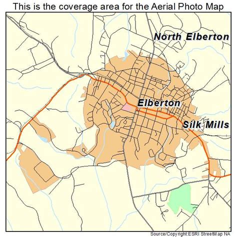 Aerial Photography Map of Elberton, GA Georgia