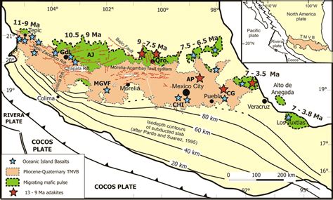 Volcanoes In Mexico Map