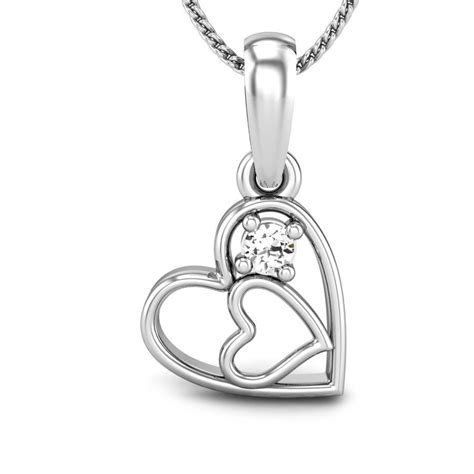 Internal Heart Diamond Pendant Heart Pendant Diamond Wedding Ring