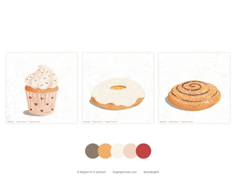 Cute Baked Goods By Birgitte M R Johnsen On Dribbble