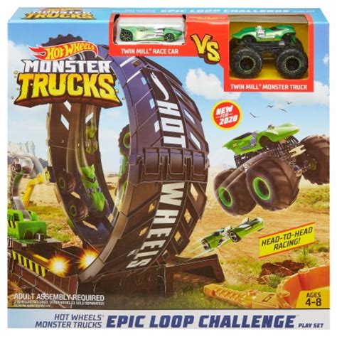 Hot Wheels Monster Truck Epic Loop Challenge Play Set with Truck and ...