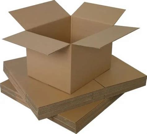 Brown Plain Square Corrugated Paper Packaging Box Size Lxwxh Inches