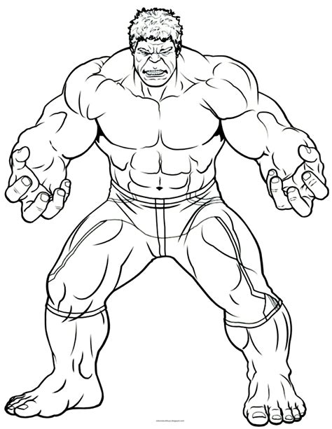 Dibujos De Hulk Para Colorear Hulk De Marvel Para Colorear The Best