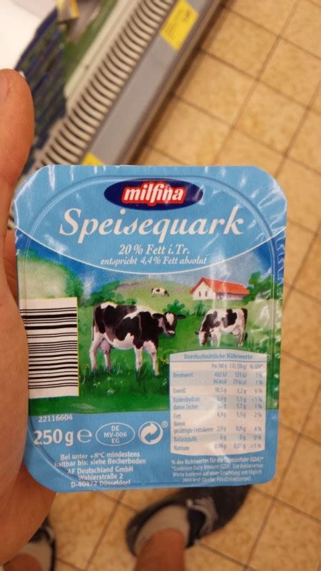 Milfina Aldi S D Speisequark Fett I Tr Kalorien