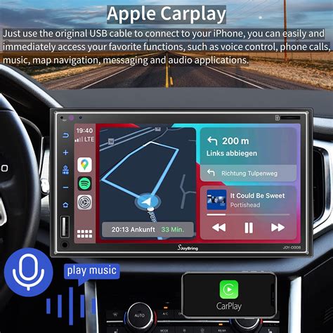 Est Reo Doble Din Para Autom Vil Compatible Con Apple Carplay Pantalla