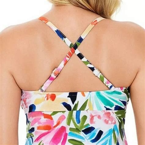 St Johns Bay Swim St Johns Bay Floral Tankini Swimsuit Top Size 8