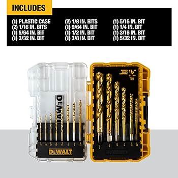 Dewalt Black And Gold Twist Drill Bit Set Piece