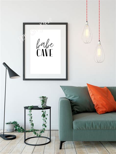 Babe Cave Decor Mom Cave Wall Art Girls Room Print Craft Etsy