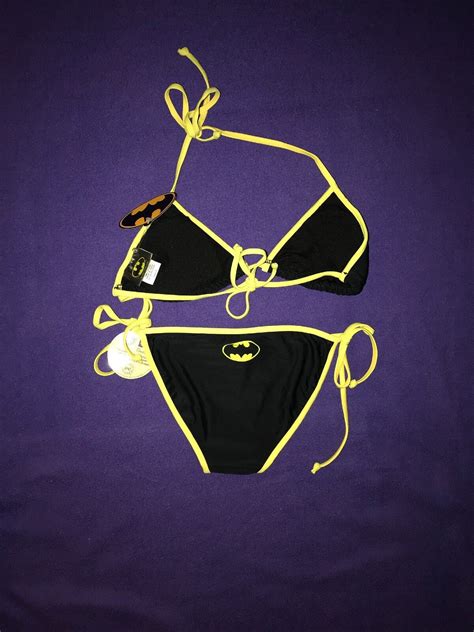 Womens Dc Comics Superman Batman Bikini Monokini Swimwear Bathingsuit Nwt Small Ebay