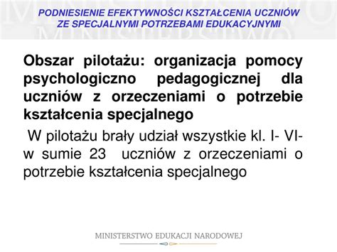 PPT PODNIESIENIE EFEKTYWNOŚCI KSZTAŁCENIA UCZNIÓW ZE SPECJALNYMI