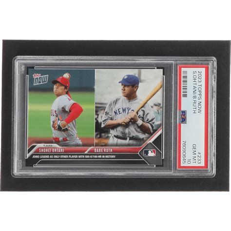 Shohei Ohtani Babe Ruth 2023 Topps Now 233 PSA 10 Pristine Auction