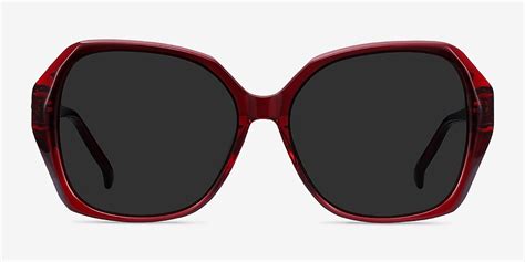 Isabella Square Burgundy Frame Sunglasses For Women Eyebuydirect