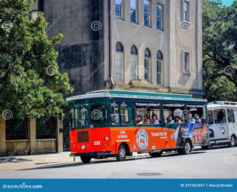 Old Town Trolley In Savannah Editorial Photography Image Of Savannah