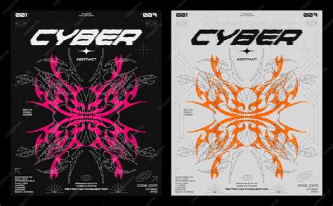 premium vector yk posters  retro futuristic pixel style tribal