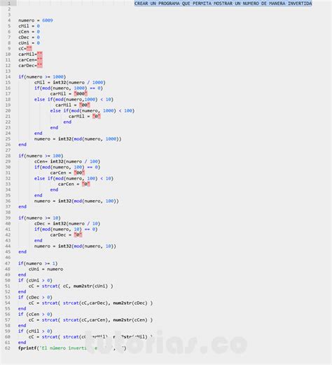 Sentencia If Else Matlab Numero Invertido Tutorias Co