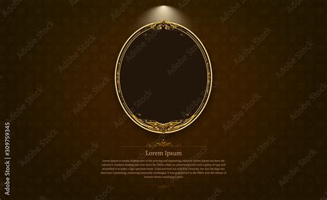 gold frame border circle picture gold thai art Stock Vector | Adobe Stock