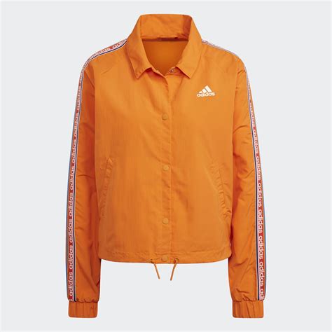 Adidas Adidas X FARM Rio Coach Jacket Orange Adidas UAE