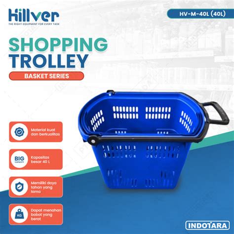 Jual Keranjang Belanja Pasar Trolley Dorong Supermarket Hillver Kab