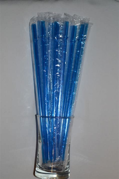 Reusable Straws Clear Solid Colors Plastic Acrylic 9” With Rings Bpa