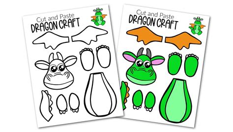 Printable Dragon Craft Template - Free Printable