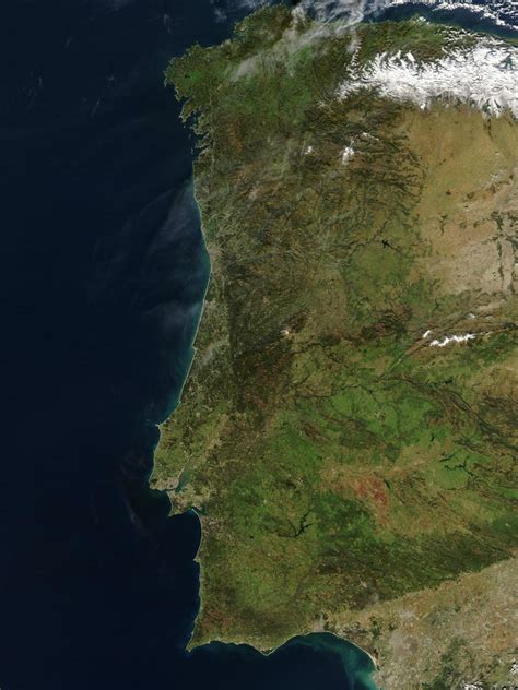 Karte Von Portugal Satellit Himmel Ansicht Und Ansicht Von Satellit