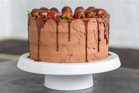 Chocolate Cake With Chocolate Strawberries