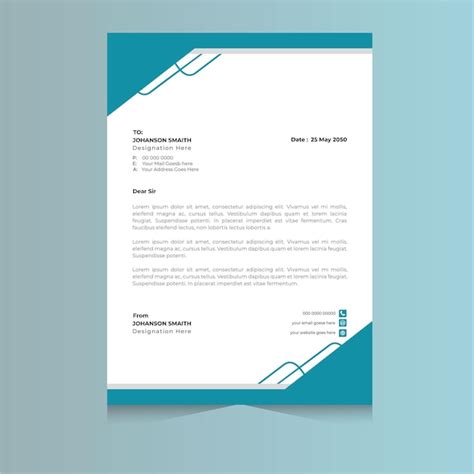 Plantilla De Papel De Carta Para Empresas Modernas Vector Premium