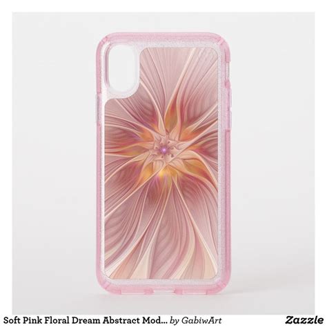 Soft Pink Floral Dream Abstract Fractal Art Flower Speck Iphone X Case Zazzle Soft Pink