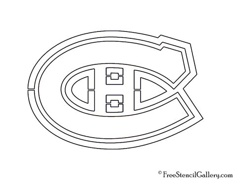 NHL - Montreal Canadiens Logo Stencil | Free Stencil Gallery