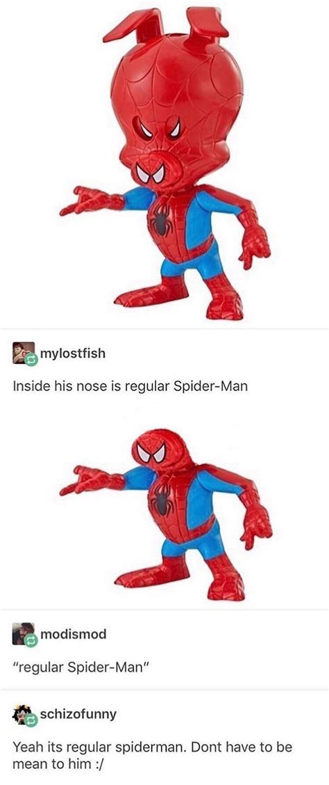 Spiderham Spiderman Into The Spider Verse Marvel Memes Spiderman Tumblr Funny