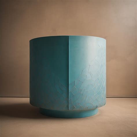 Premium AI Image | A blue round table with a blue design on it