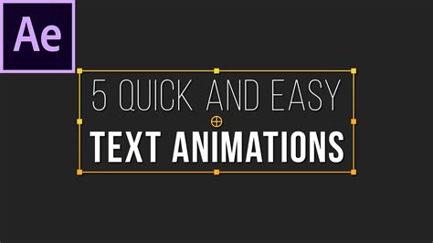 Create Awesome Text Animations In After Effects Motion Array Text