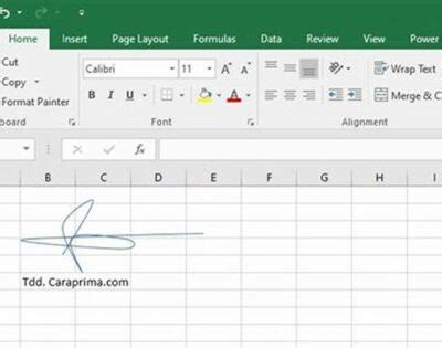 Cara Memasukkan Tanda Tangan Di Excel Sepertinya