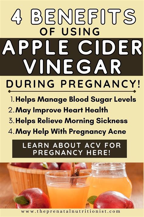 Benefits Of Apple Cider Vinegar For Pregnancy