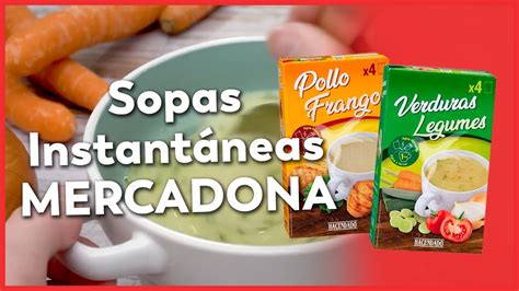 Sopa instantánea verdura y pollo Mercadona NOVUM YouTube