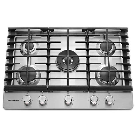 KitchenAid - 30 inch wide Gas Cooktop in Stainless Steel - KCGS550ESS