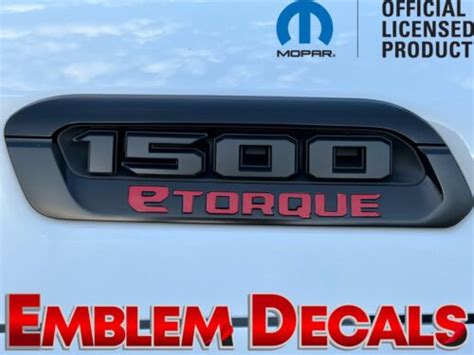 RAM 1500 DT 1500 ETORQUE Hood Emblems Overlay Decal 2021 2022 2023