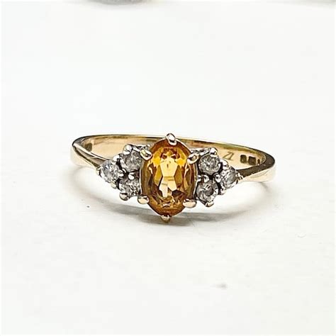 Vintage Citrine Ring Etsy