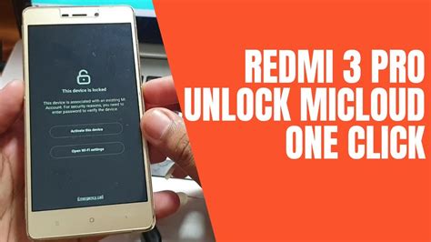 Unlock Micloud Redmi Pro Via Mrt Key Clean But Youtube