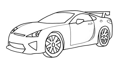 How To Draw A Lexus Car Step By Step Lexus Lfa Car Drawing Very