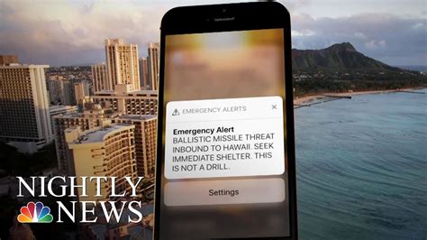 Officials Say Hawaii ‘ballistic Missile Threat’ Alert To Phones Was False Alarm Nbc Nightly