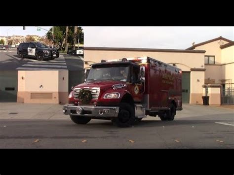 Milpitas Fd Rescue Medic Responding Mlp Pd Youtube