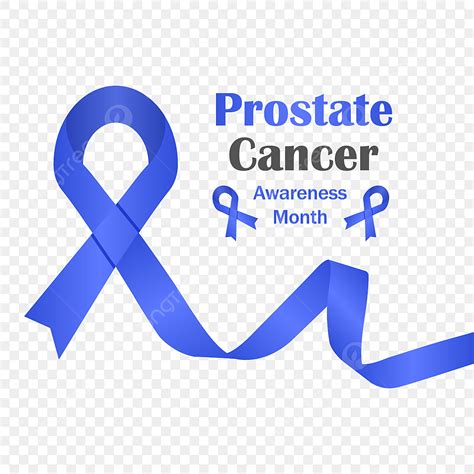 Prostate Cancer Awareness Vector Art Png Blue Ribbon In Hand Prostate