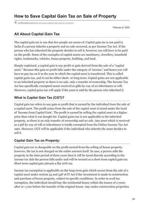 Ppt What Is The Capital Gain Tax On Sale Of Property Powerpoint Presentation Id 11553089