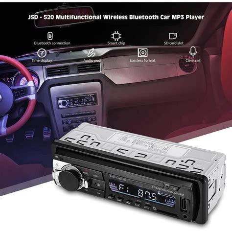 Autoradio Bluetooth 1 DIN 12 V Autoradio Radio FM Aux Entrée Récepteur